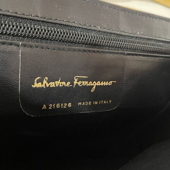 Salvatore Ferragamo Gray and Gold Patent Leather Women's Bag - Picture 8 of 9